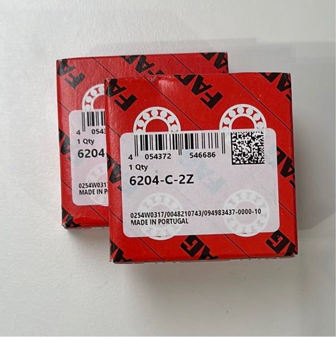 Pair of 6204ZZC3 Bearings for Orion® Vacuum Pumps KRX5 KRF25 KHF20 CBF25 CBX25